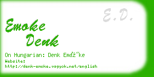 emoke denk business card